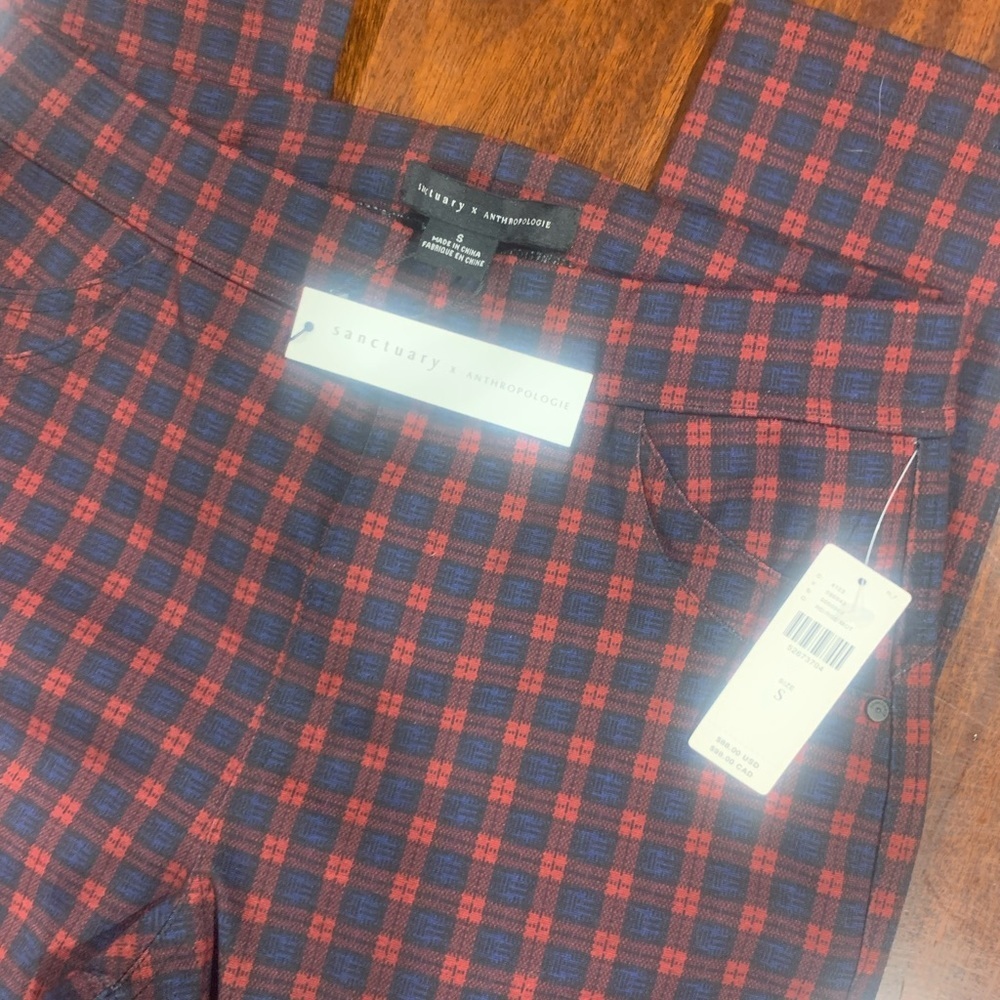 NWT Sanctuary by Anthropologie Checkered Stretch Leggings Small - Picture 4 of 9